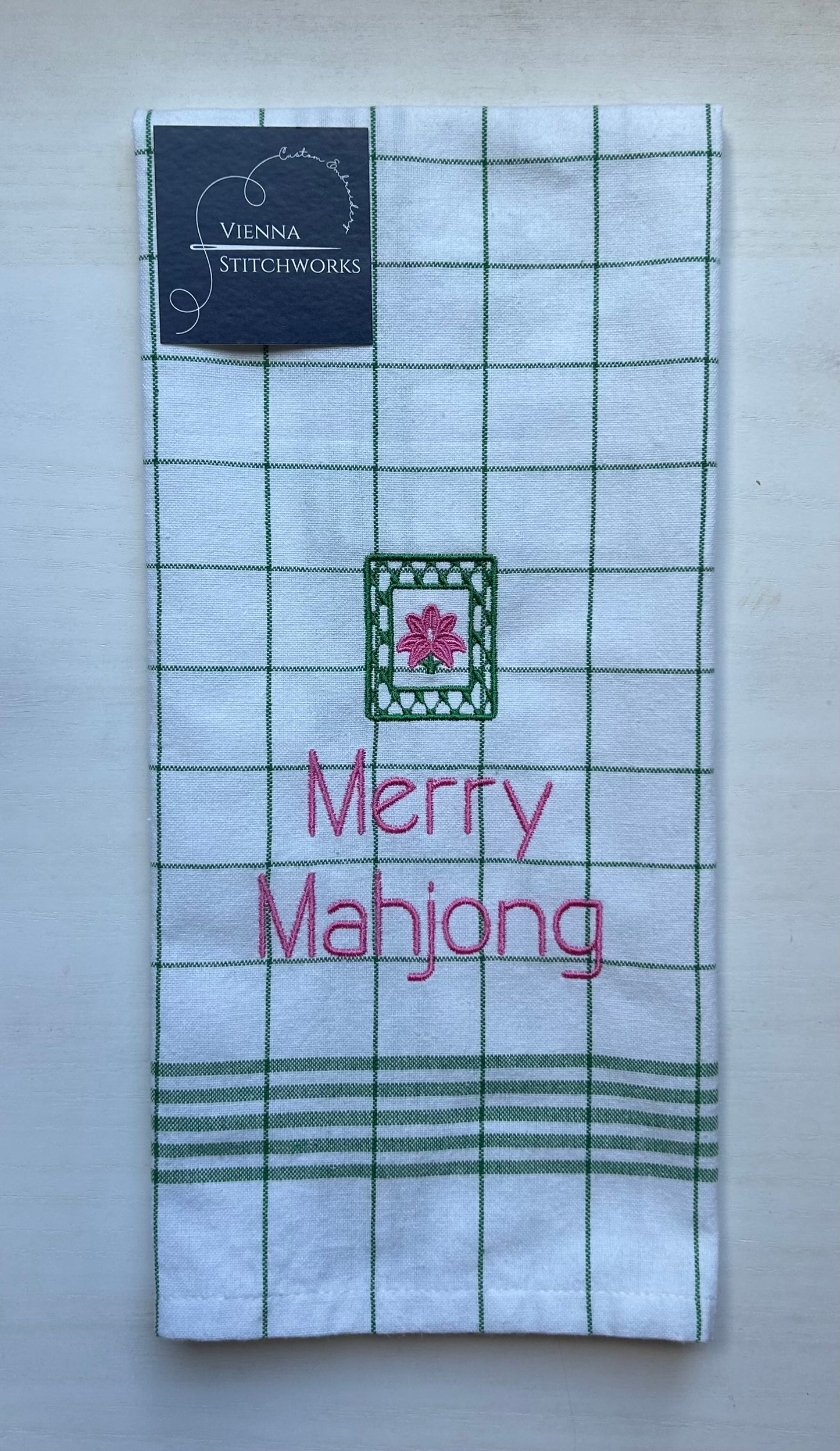 Mahjong Christmas Kitchen Towels