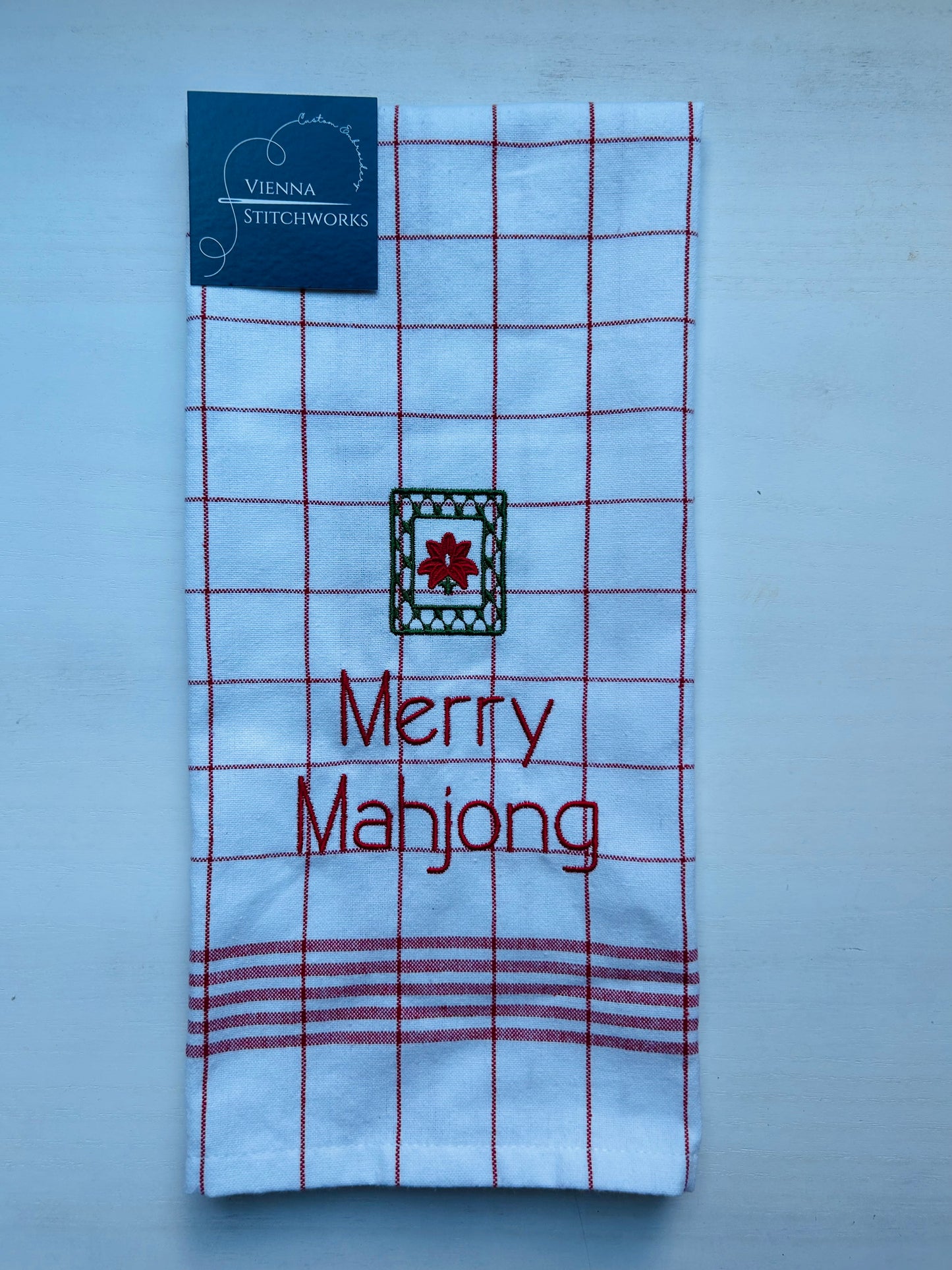 Mahjong Christmas Kitchen Towels