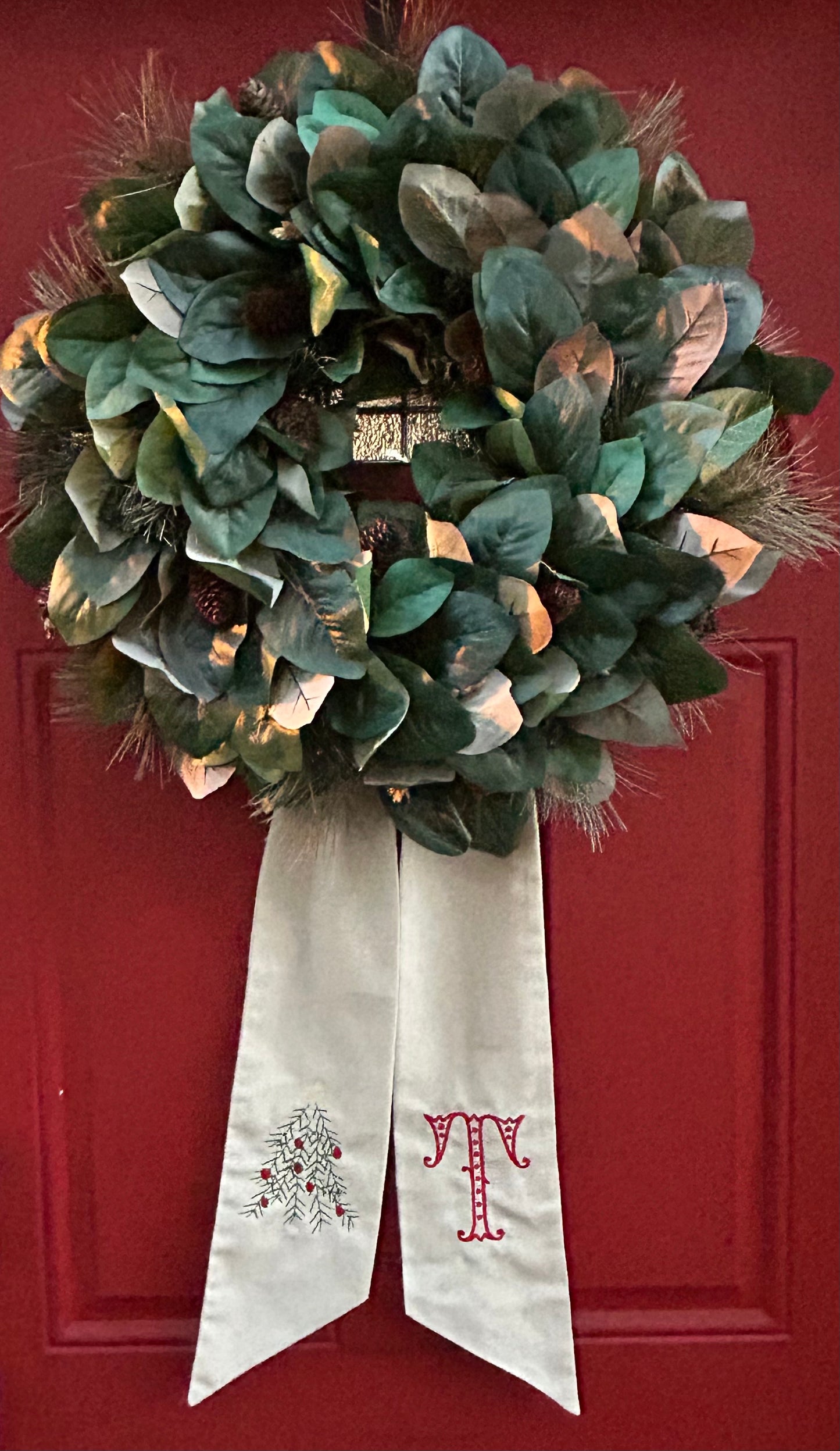 Christmas Wreath Sash