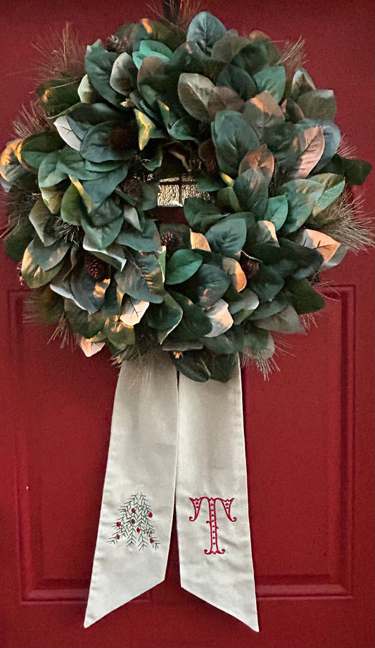 Christmas Wreath Sash