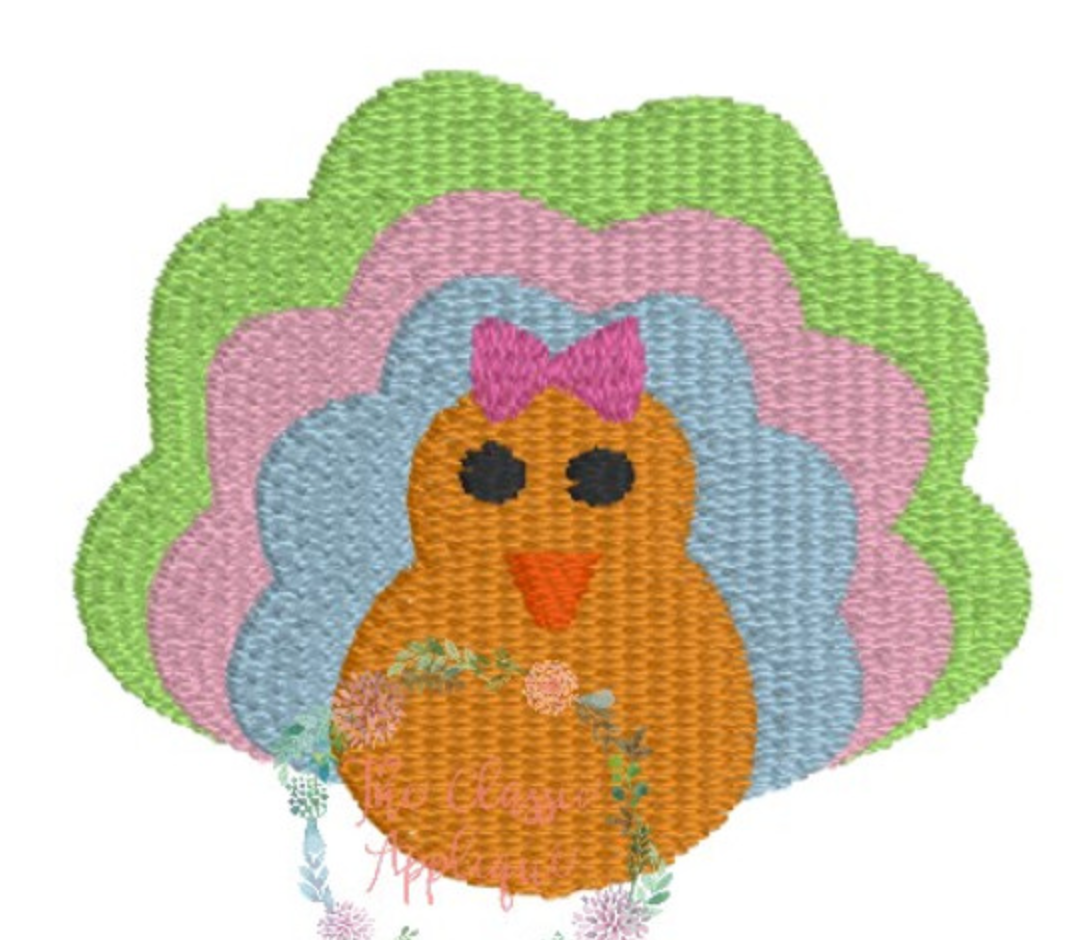 Seasonal Stitches - Turkey with Bow
