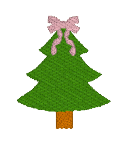 Seasonal Stitches - Christmas Tree with Bow