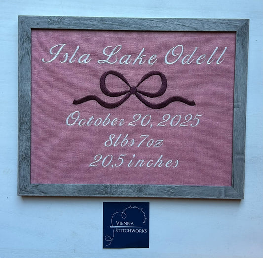 Keepsake Birth Announcement